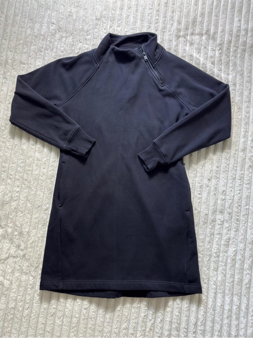 Athleta Women's Black 1/4 Zip Mock Neck Long Sleeve Pullover Top Size M